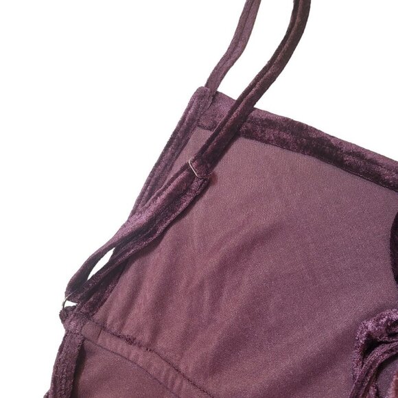 NWT Free People All Night Velvet Tunic Cowl Neck Sleeveless Top Fig Jam Size S - Picture 5 of 9